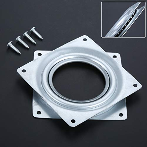 NO LOGO LSB-DREH, 1set 2/3/4/6 Zoll-Stahl Platz Lazy Susan 360Degree Rotating Wälzlager Drehscheibe 300 Lbs Lager Platten mit Schrauben (Größe : 4 inch)