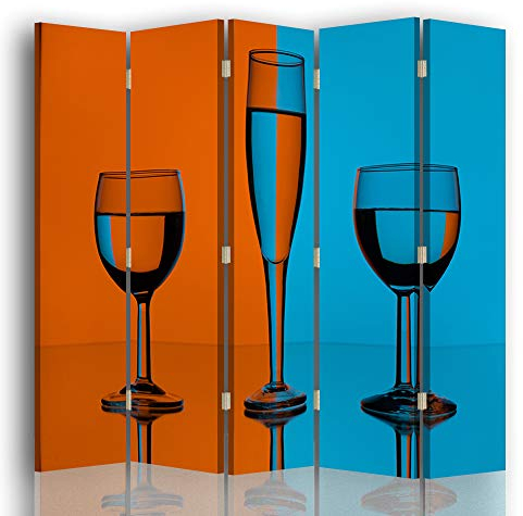 Legendarte - Paravent Verres Et Couleurs - Cloison décoratif d'intérieur