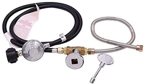 METER STAR CSA Vanne de régulation de gaz propane avec kit de tuyau et clé, max. 90 000 BTU