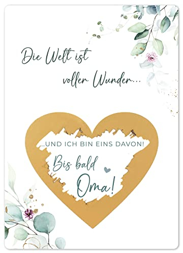 Joli Coon Rubbelkarte Du wirst Oma - Schwangerschaft verkünden Oma mit Rubbelkarten