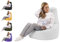 sunnypillow Gaming Sitzsack XXL mit Styropor Füllung Outdoor & Indoor für Kinder & Erwachsene Sitzsäcke Sitzkissen Bodenkissen viele Farben zur Auswahl Weiß