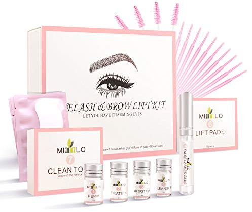 Lash Lift, Scdom Kit Rehaussement de Cils et Brow Lift Kit Lifting Sécuritaire des Sourcils et des Cils, Fournitures Semi Permanentes de Catégorie de Salon de Bricolage de Kératine Pour de Beauté