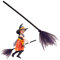 Kagodri Escoba de Bruja de Halloween - Accesorios de Decoración para Fiesta de Disfraces - Escoba de Plástico
