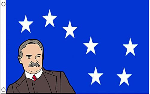 Bandera de arado estrellada de James Connolly – 100% poliéster con ojales – Bandera socialista republicana irlandesa