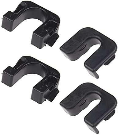EMSea 2 Set Schwarze Heckregalhalterungen aus Kunststoff 015532109E 1539663 8795EN kompatibel mit Ford Fiesta Focus B-Max C-Max Peugeot Citroen