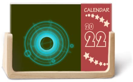 Atemberaubender Fluoreszenz-Kalender für 2022, 12 Monate