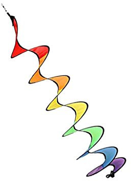 Spiral Windmill Windsocks Rainbow Curlie Wind Twisters - Hot Air Balloon Accessories, Camping Tent Decor, Garden Festival Ornaments