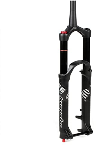 HSQMA 26/27,5/29 Pollici Forcella per Bici da MTB Sospensione Ad Aria Escursione 160 Mm Regolazione Smorzamento Freno A Disco Forcella Anteriore ASSE Passante 1-1/2 Conico Manuale