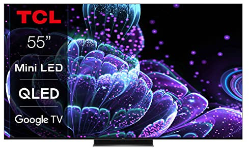 TCL 55C835K 55-inch QLED Mini-LED 120Hz Television, 4K Ultra HD, Smart TV.