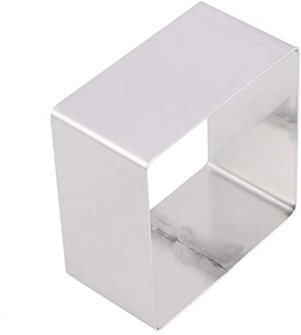 SOIMISS Stainless Steel Square Cake Ring Set 5 Inch | Rectangle Pastry Mould for Baking Mousse Cake Diy Cooking Tool