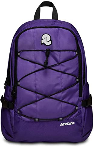 INVICTA Backpack - INVICT-ACT SMART - Double Compartment, Travel, School & Leisure, Purple, Computer Pocket