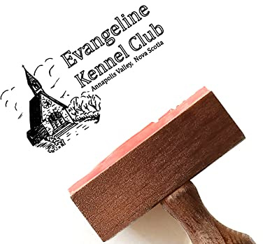 Personalisierter Holzstempel mit Logo, personalisierbar, 5,1 x 3 cm