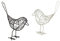 Garneck 2st Vogelstatuen Ornamente Für Gartenskulpturen Figuren Zum Sammeln Draht Statue Ornament Hausverzierung Tierfigur Geschenkverzierung Draht Vogel Figur Schreibtisch Büro Marionette