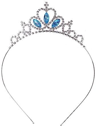 PLABBDPL ELSA Tiara Kristallkrone mit Strasskamm für Brautkrone,Hochzeit,Abschlussball,Festzug,Prinzessinnenpartys,Hochzeit Tiara,Diadem Kinder,Prinzessin Kronekrone, Damenkrone Geburtstag Partys