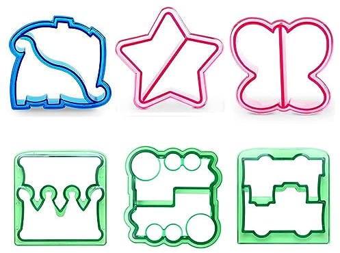 DesignerBox 6 Pack Animal Sandwich Cutter Set (6 Pieces)