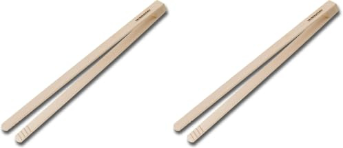 Fackelmann Holzzange Fair 45cm aus Buche, Holz, beige, 45 x 2.7 x 6 cm (Packung mit 2)
