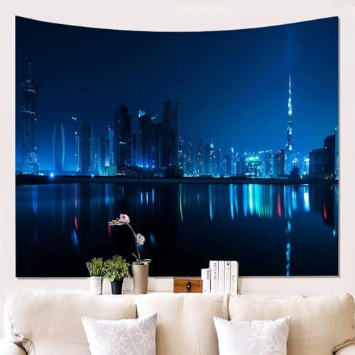 Wandteppich New York Wandbehang Wandtuch 3D Stadt Wandteppich 150 x 130 cm Architektur Wandteppiche Aesthetic Tapestry Für Wohnzimmer Schlafzimmer Wohnheim Wanddeko B1393