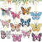 Alluring Diamond Painting Schmetterling Anhänger, 12 Stück Diamant Painting Schlüsselanhänger Weihnachten Sets Diamantmalerei-Anhänger Geschenke für Mädchen im Alter von 6–12 Jahren