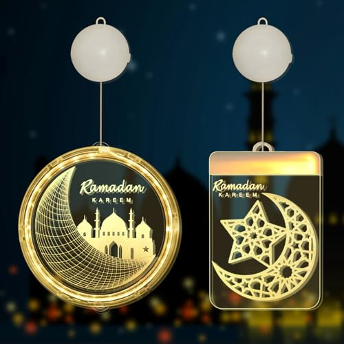 TaimeiMao Eid Ramadan Dekorative Fee Licht,Mond und Stern Islam Mubarak Dekoration,LED Muslim Ramadan Lichter,Eid Mubarak Nachtlicht,Islamische Muslimische Party Hintergrund Wand Neuheit Lichter