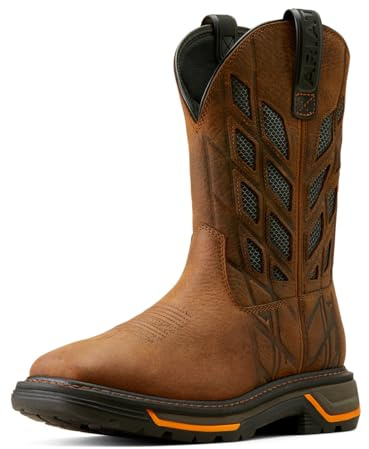 Ariat Men's Big Rig Tread VentTEK Work Boot, Graphite/Earth, 11.5 Extra Wide