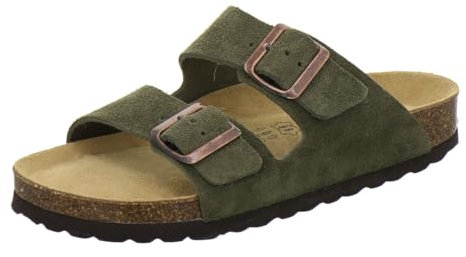 AFS-Schuhe 2100 - Sandali da donna alla moda, in vera pelle, realizzati in Germania, muschio, 40 EU