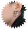 Cimenexe Böhmische Rubin Herz Bogen Ohrringe Silber Fliege Ohrstecker Kleine Quadratische Onyx Baumeln Tropfen Ohrringe Punk Bogen Rubin Herz Ohrringe Schmuck Für Frauen Und Mädchen Geschenke