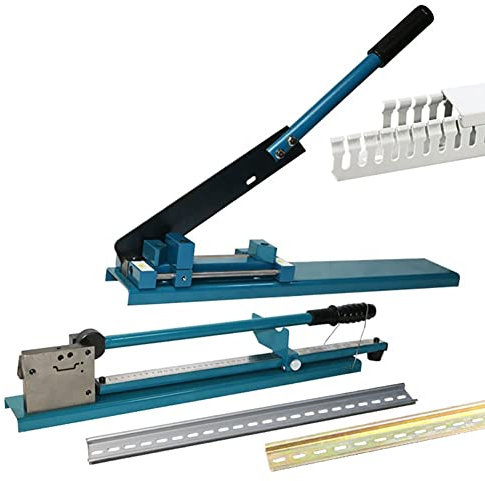 WBYDYS Coupe-Rail, Machine de découpe de goulottes de Paillasse, Outil Coupe Rail DIN Manuel, Double rainure avec règle de 50 cm, Coupe-Rail de Guidage Manuel pour Couper l'aluminium Fendu