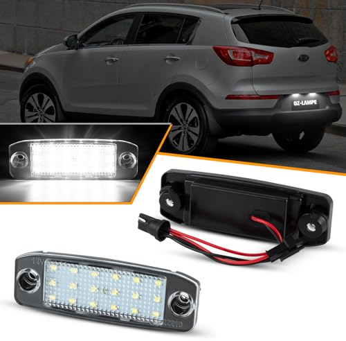 OZ-LAMPE 2 Stücke LED Kennzeichenbeleuchtung für Tuscon (1st generation) Kia Sportage (3rd generation), Led Beleuchtung mit Canbus Fehlerfrei, 6000K 2835 SMD, 925013W000