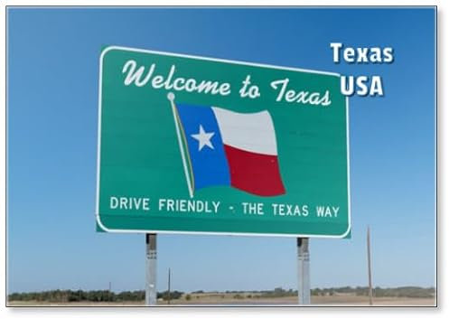 Welcome to Texas Schild Design 1 Kühlschrankmagnet