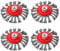 EXLECO Set di 4 Spazzola Metallica Smerigliatrice Angolare Ø115 mm Spazzola Acciaio per Flessibile Spazzole Metalliche M14 Spazzola Ferro Flessibile Spazzole a Tazza per Ruggine Rimozione, Levigatura