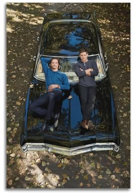 nshdahns Jared Padalecki und Jensen Ackles Poster, Wandkunst, Vintage-Kunst, Raumdekoration, ästhetisches Schlafzimmer-Poster für Schlafzimmer, 50 x 75 cm, ungerahmter Stil
