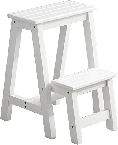 Escabeau pliable en bois, escabeaux de cuisine, poignées de transport pratiques, charge maximale adaptée de 150 kg, tabouret pliant en bois, escabeau plus sûr, plus solide et plus vert pour classe (n