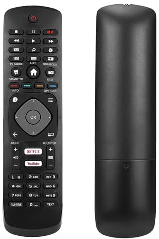 Télécommande Universelle Vinmooog, Remplacement pour Philips Smart TV 4K UHD HDR TV Smart - Aucune Configuration Requise