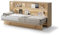 Friderik Bed Concept BC-06 Wandklappbett Horizontal Schrankbett mit Matratze und mit LED-Beleuchtung, 90x200 cm (Artisan-Eiche)