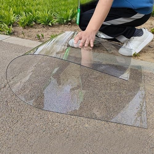Sh000ad Polycarbonat Platte Für Gewächshäuser,Transparente Kunststoff Dachplatten,1mm Dicke Tageslichtplatte,UV-Schutz Regenfest Dachpaneele,Für Garten,Frühbeet,Vordächern (60cm x 100cm)