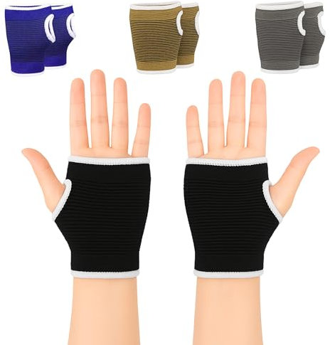 MASIOR Hand Wrist Elastic Compression Support Sleeve Brace For Men and Women Palm Hand Support For Sports, Medical like Carpal Tunnel, Arthritis, Tendonitis, Pain Relief & Wrist Discomfort (Black)