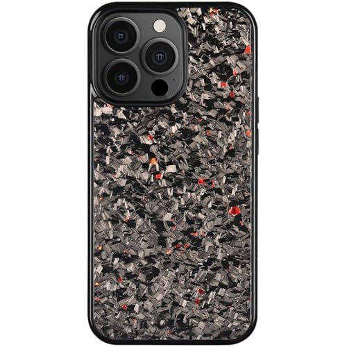 Designed for iPhone X Case Carbon Fiber Aramid Fiber Glass Hard Cover All-Inclusive Shockproof Magnetic Wireless Charging Anti-Fall Protective Phone Case, for MagSafe (for iPhone X Red case)
