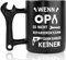 Sunwuun Opa Geschenke Kaffeebecher mit Schraubenschlüssel Griff,Vatertagsgeschenk Geschenke für Opa,Geburtstag Weihnachten,Vatertag,Weihnachtsgeschenke,400ml Tasse