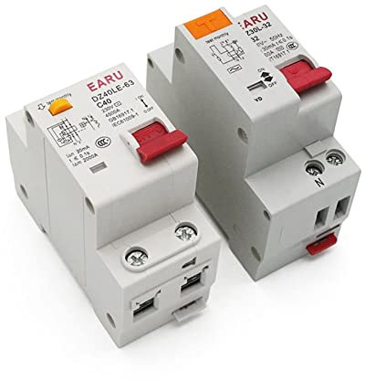 CPDHJMZO Disjoncteur à Courant résiduel EPNL 230V 1P + N, 5 pièces, avec Protection Contre Les surintensités et Les Courts-Circuits, MCB(20A)