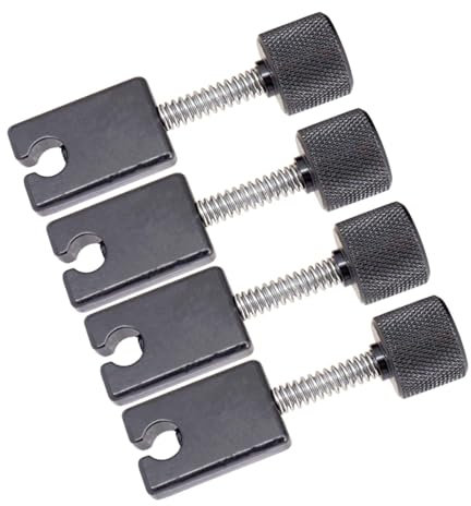 SZLIFE 4x Ponte per basso elettrico senza paletta, Morsetto per chitarra, Blocco per corde, Comodo da usare, Robusti blocchi di inserimento di ricambio