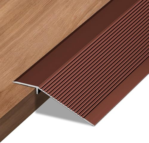 Profilé de compensation de hauteur auto-adhésif en aluminium pour sol 10-35mm | Profilé d'égalisation de hauteur pour seuil de porte | Pour stratifié, carrelage, PVC et parquet | Noir/Anthracite |