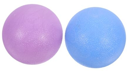 Ipetboom 2stücke Massageball Erdnussball für Schwangere und Rückenschmerzen Tiefengewebsmassagebälle für Fußmassage und Yoga mit Blau und Lila