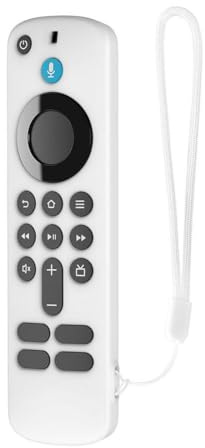 Fire Stick Remote Cover, Fire TV Stick Fernbedienung Hülle, Fernbedienung Silikon Schutzhülle für Fire TV Stick HD/4K (Weiß)