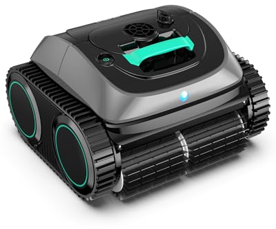 WYBOT C1-Plus Robot Piscina Limpiafondos y Paredes, para Piscinas enterradas y elevadas, 160min autonomía, Limpieza 4-en-1 (160m²), Navegación Inteligente & App, Verde Gris