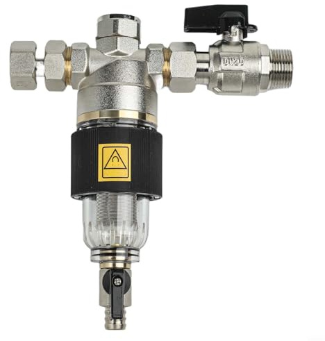 DN20 Magnetischer Zentralheizungs-Wasserfilter, für Kessel, mit Schlammabscheider und Edelstahl-Mesh, 3/4 Zoll Außengewinde, Entfernung von Kalk, Rost und Sediment, für HVAC-Systeme