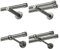 MDEKOR Gardinenstange 480 cm 2-läufig | Vorhangstange für die Wandmontage Silber Grau aus Metall | Gardinenstangenset Ø 19mm | Endkappe