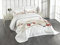 ABAKUHAUS Grunge Tagesdecke Set, Japan Sakura Blumen, Set mit Kissenbezügen Waschbar, für Doppelbetten 220 x 220 cm, Beige Weiß