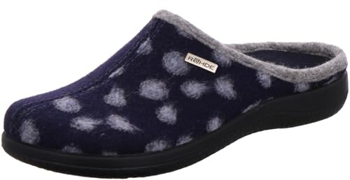 Rohde Damen Hausschuh Pantoffel Softfilz 6551 Bari, Größe:40 EU, Farbe:Blau