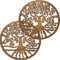 Spruchreif - Arbre de vie en bois dans un ensemble de 2 Ø 18 cm - décoration murale - arbre de vie symbole - cadeaux ésotériques - décoration bois - décor spiritualité