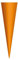 ROTH Schultüten-Rohling klein zum Basteln orange - 35 cm rund - ohne Verschluss